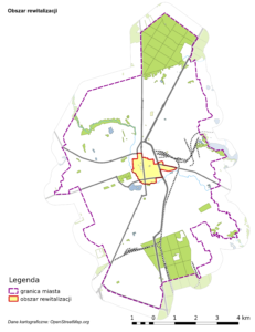 Mapa obszaru rewitalizacji Suwałk
